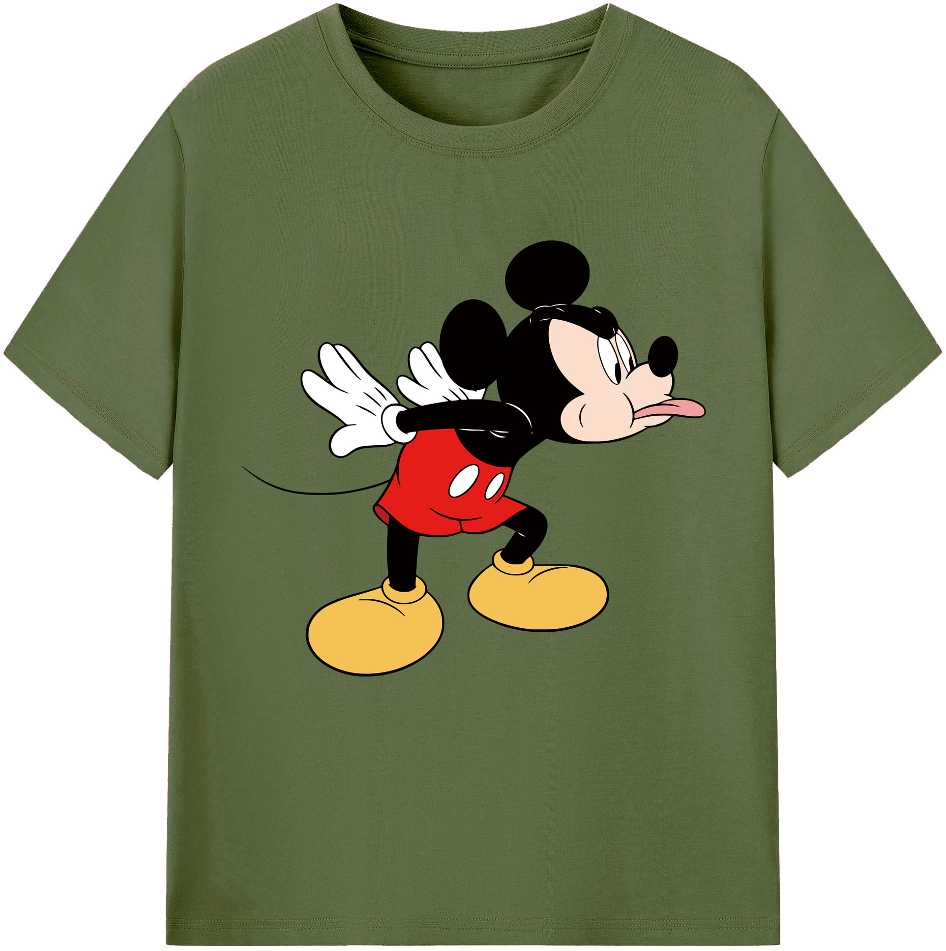 （画像用） ミッキーマウス Mickey Mouse 綿100％半袖Tシャツ（フロントプリント）